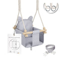 Babyswing i trä – inomhusgunga Ljusgrå - Lilla Nord