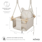 Babyswing i trä – inomhusgunga Vit - Lilla Nord