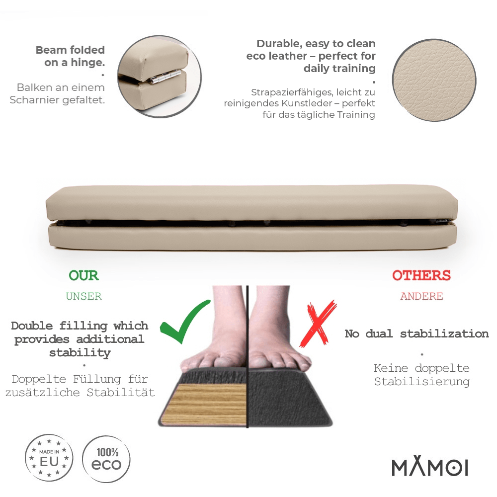 balansbom/gymnastikbom 200cm - Lilla Nord