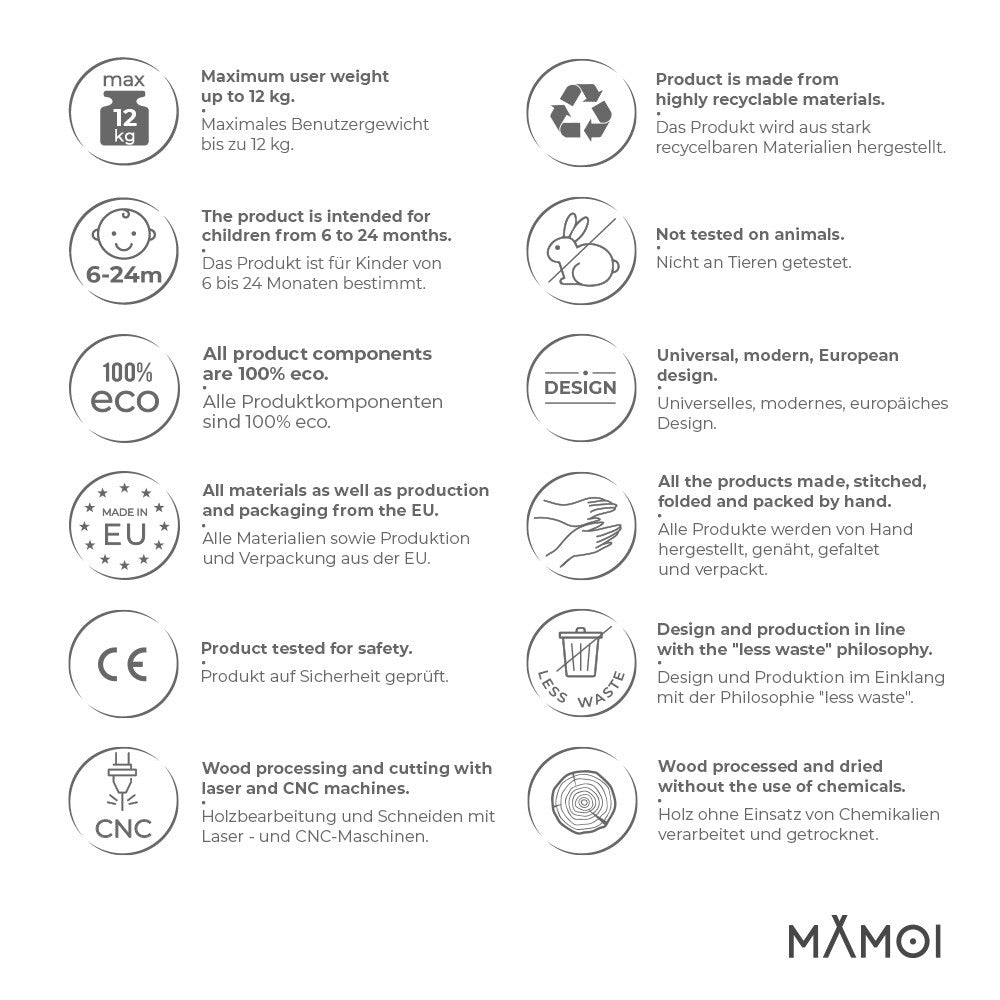 Dörrgunga för bebis i bomull – från 6 månader - Lilla Nord