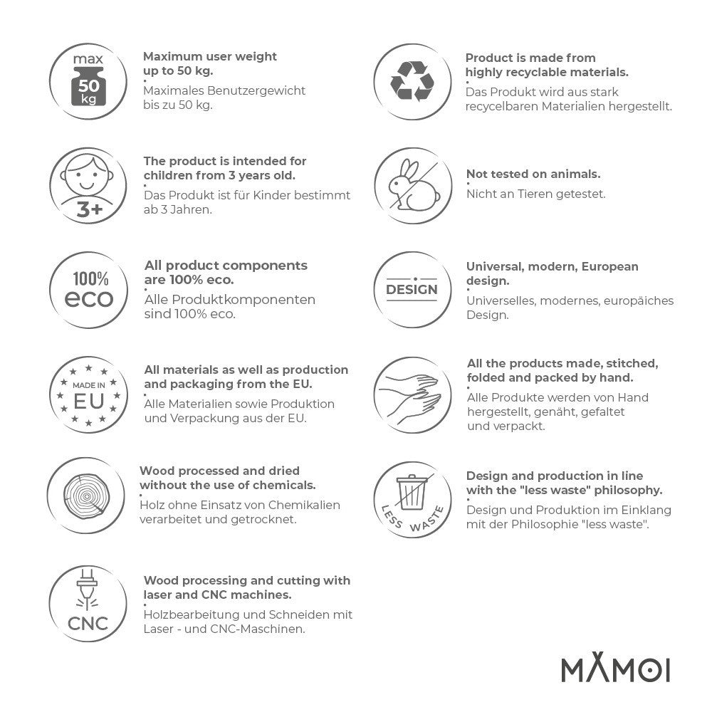 Gymnastikringar i trä för barn - Lilla Nord