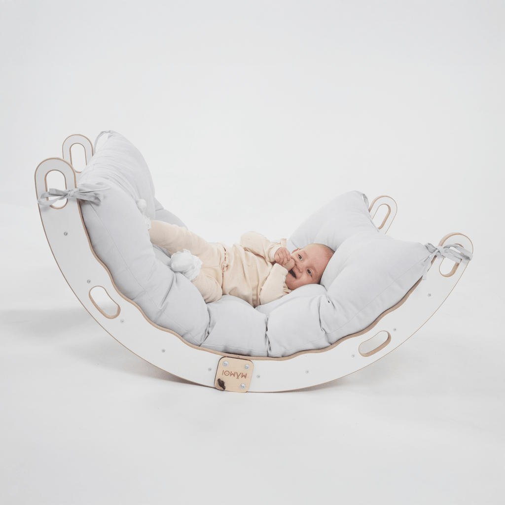 Klätterbåge 2 - i - 1 – Montessori klätterställning & gungbräda i trä (från 2 år) - Lilla Nord