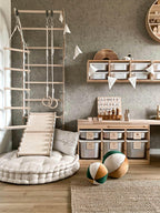 Ribbstol för barn med ringar & repstege - Lilla Nord