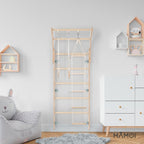 Ribbstol för barn med ringar & repstege - Lilla Nord